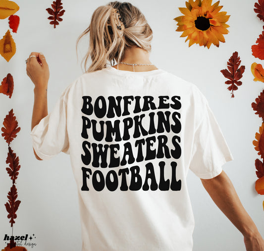 Bonfires Pumpkins Sweaters Football