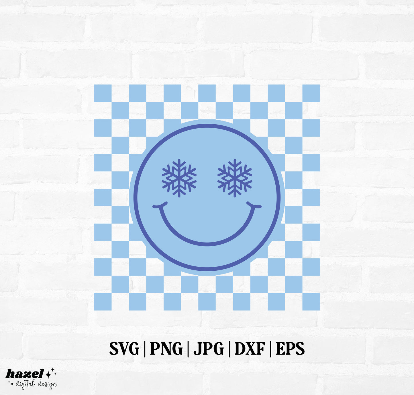 Snowflake Checkered Smiley